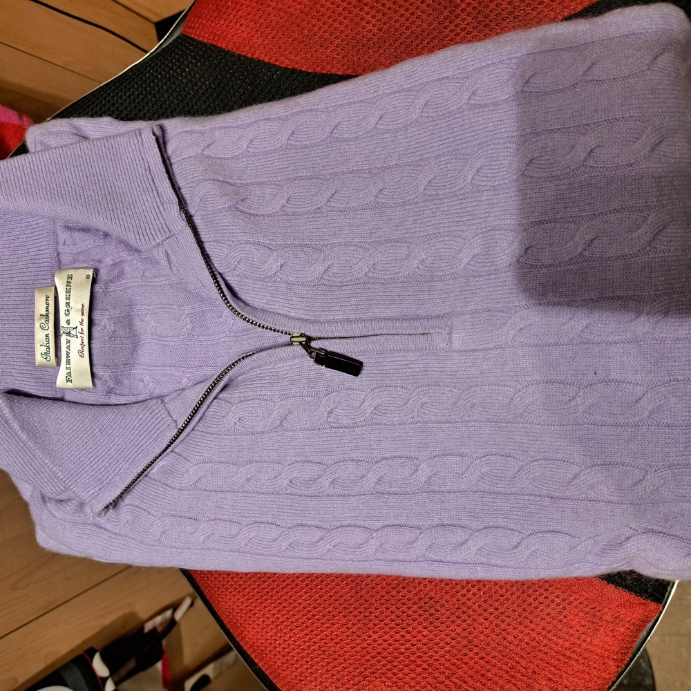 Purple Cable Knit Sweater